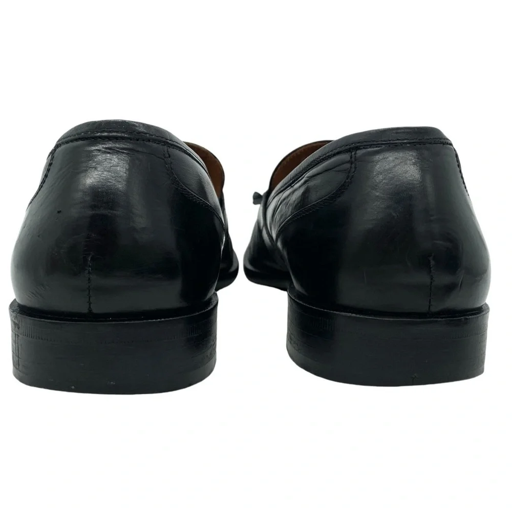 Bostonian Black Leather Classic Tassel Loafers Dress Shoes